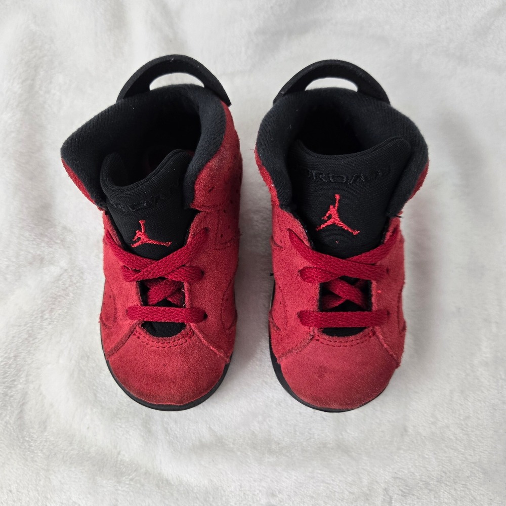 Jordan 6 Retro Toro Bravo Toddler Sneakers Varsity Red Black DV3606-600 6C - Picture 4 of 13